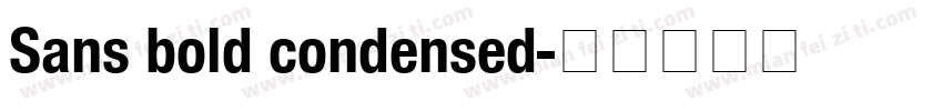 Sans bold condensed字体转换